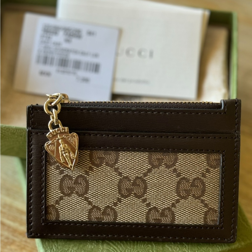 Gucci Canvas & Leather Card Case